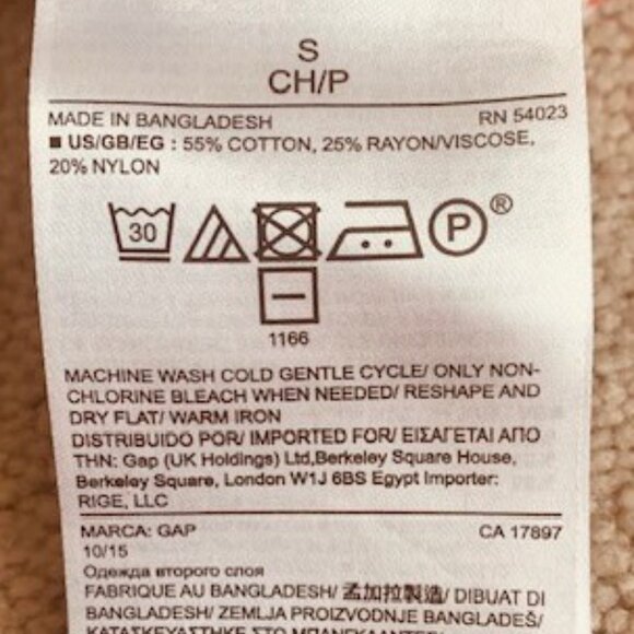 Banana Republic Tunic Sweater Small Striped Cream Coral Cotton Blend - Picture 9 of 9